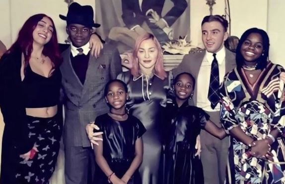 Patrica Mwale biological daughter Stella Ciccone and Estere Ciccone with their adopted mother Madonna and new family.